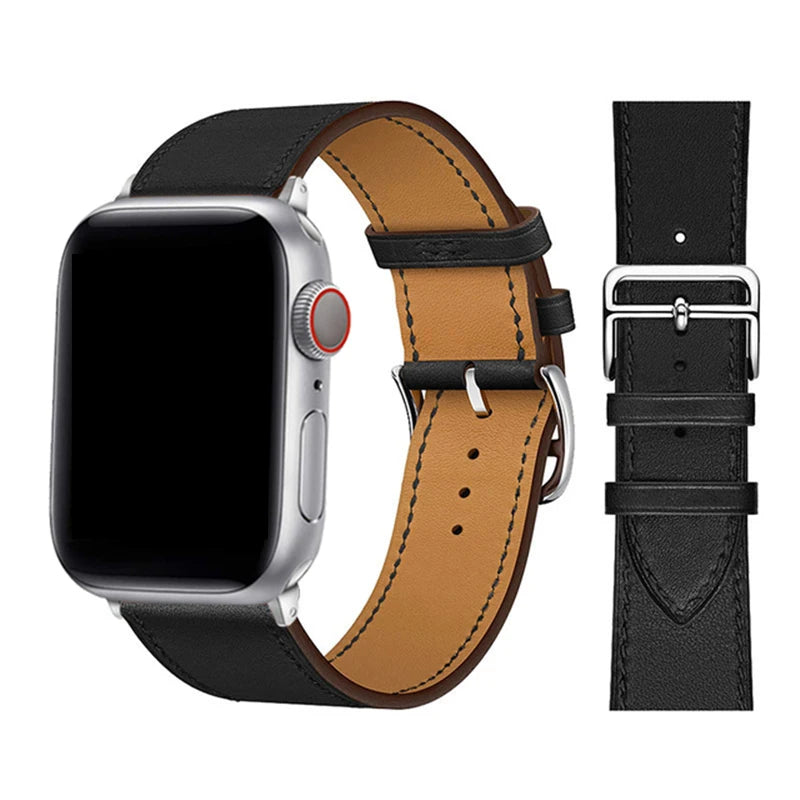Leather Loop Band for Apple Watch Ultra 49mm 45mm 40mm Sport Strap Wristband Bracelet for IWatch Series 10 9 8 7 6 3se 42mm 46mm