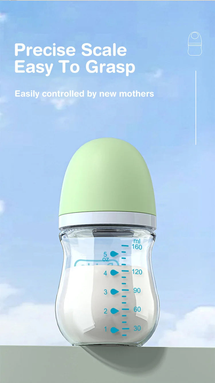 1PCS Newborn Feeding Bottles 90ML/160ML Baby Bottle Glass Bottles Anti-flatulence Milk Feeding Bottles Infant BPA free