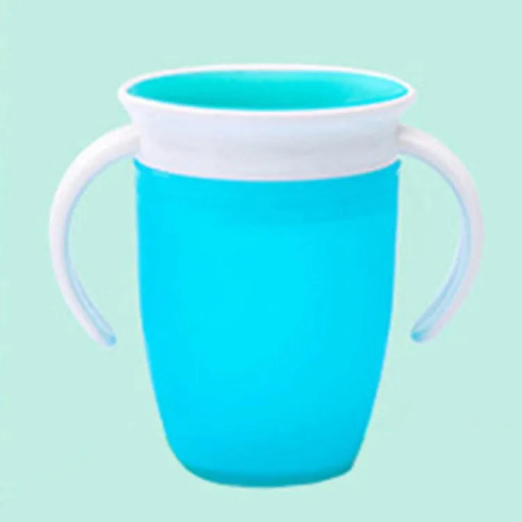 Baby Water Cups 360 Degrees Rotated Baby Learning Drinking Cup with Double Handle Flip Lid Leakproof Infants Water Cups Bottle