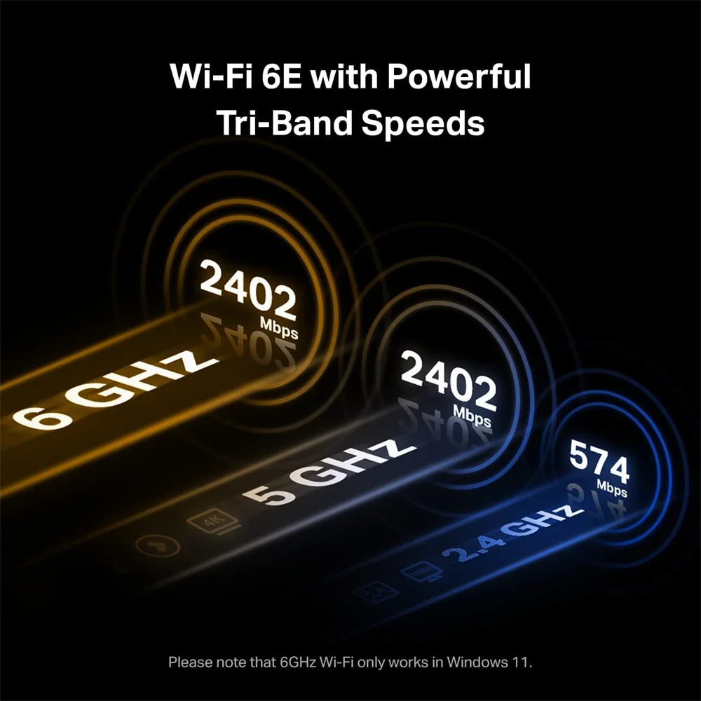 Wifi 6E AX210 PCIE Wifi Adapter 5400Mbps Wireless Ethernet Network Card BT 5.3 2.4G/5G/6GHz Dual Band 802.11AX/AC For Win 10 11