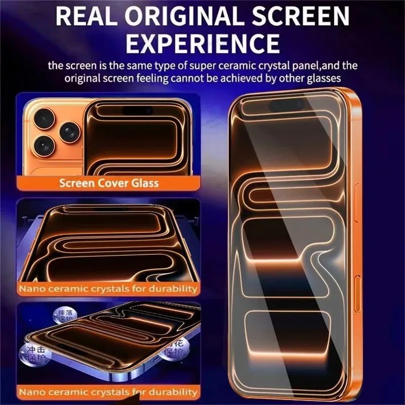 3Pcs Full Cover Tempered Glass Screen Protectors Suitable For IPhone 17 16Pro Max 15 14Plus 12 13Pro Mini 11Pro XR XS Glass