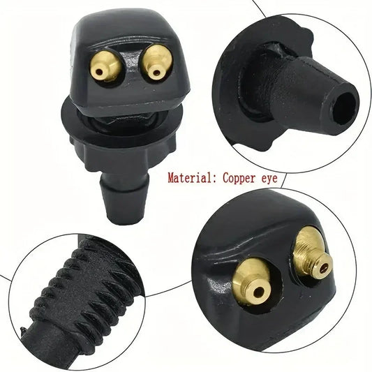 Car Dual Holes Windshield Washer Car Windshield Wiper Washer Spray Nozzle Fits Most Car Models Nozzle Wiper Water Spray Jet