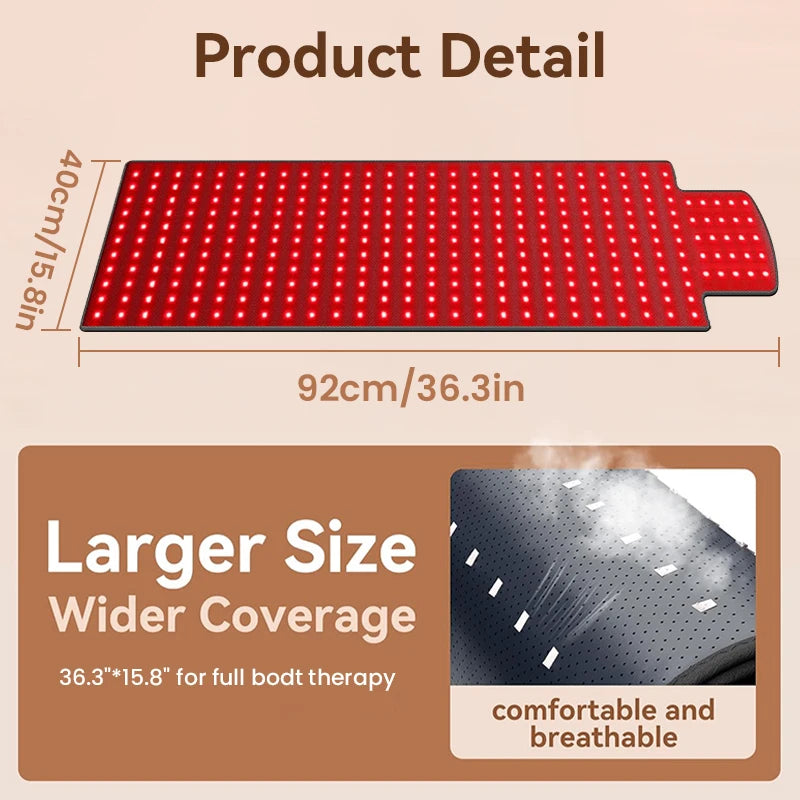 Red Infrared Light Therapy Pad skincare 325PCS 3 in1 LEDs far infrared Waist Back Shoulder Muscle Pain Yoga mat Relief Relax