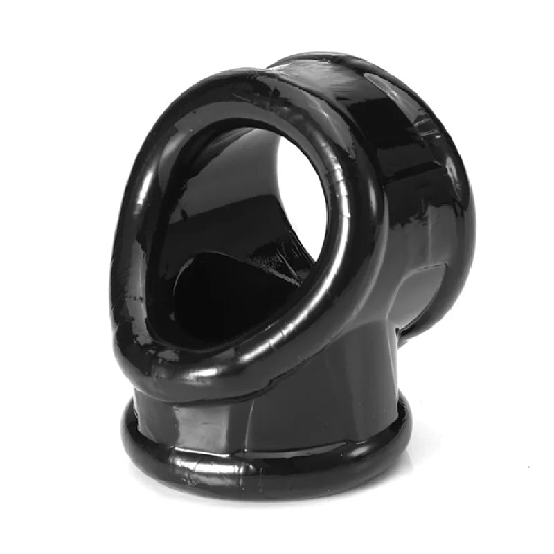 TPE Squeeze Ball Testicle Sack Enhancer Cock Sleeve Penis Ring Scrotum Pouch Erection Delay Ejaculation Adult Sex Toys for Men