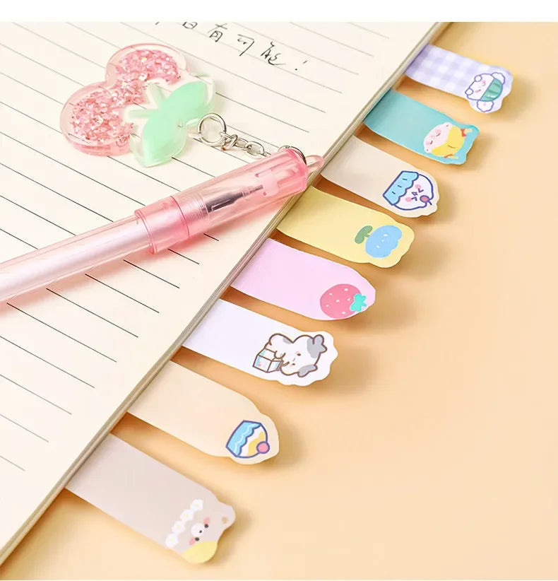 Creative Cute Cartoon Animal Index Stickers Stationery Notebook High Appearance Convenience Stickers Student Supplies