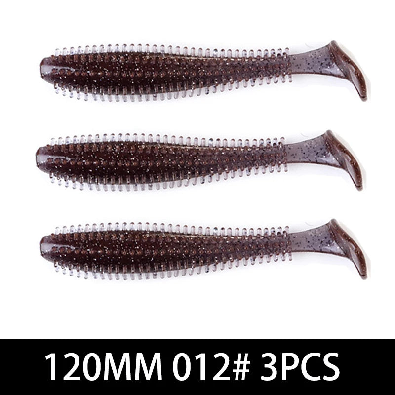 Silicone Soft Bait Fishing lure With Particles Fishing Bait 80MM120MM Pike Perch Fishing Artificial Bait Simulation Bait рыбалка