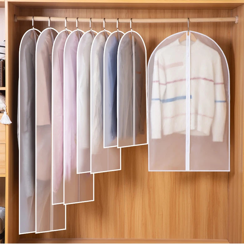 Dust proof Garment Protector Cover Bag Fully Enclosed Clothes Cover with Zipper Clothes Bags Hanging Durable Clothes Storage Bag