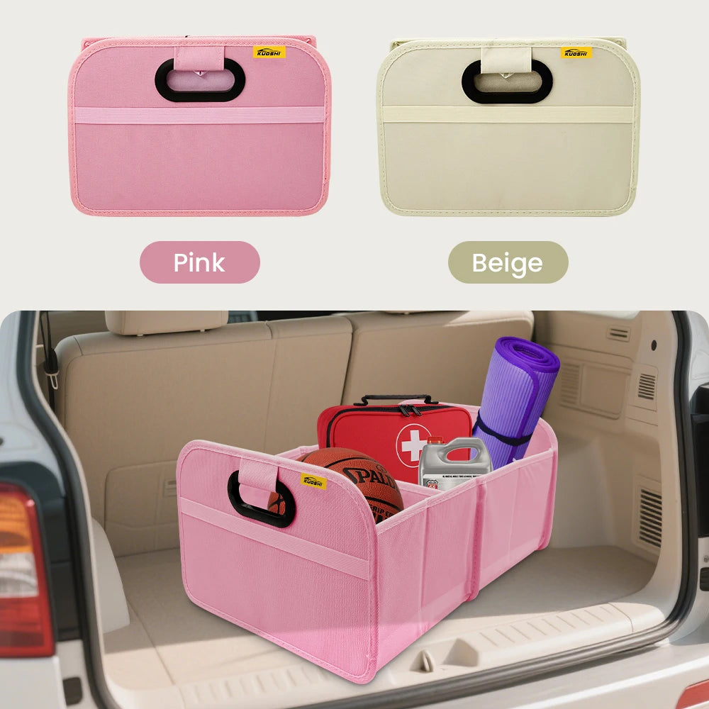 Trunk Organizer for suv, Foldable portable car storage box for camping outdoor storeroom,space saving multi functional