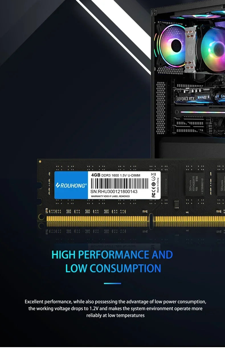 Memoria ram DDR3 Memory 8GB 4GB 1.5V 240pin 1600MHz PC3 Udimm DIMM Desktop Memory RAM