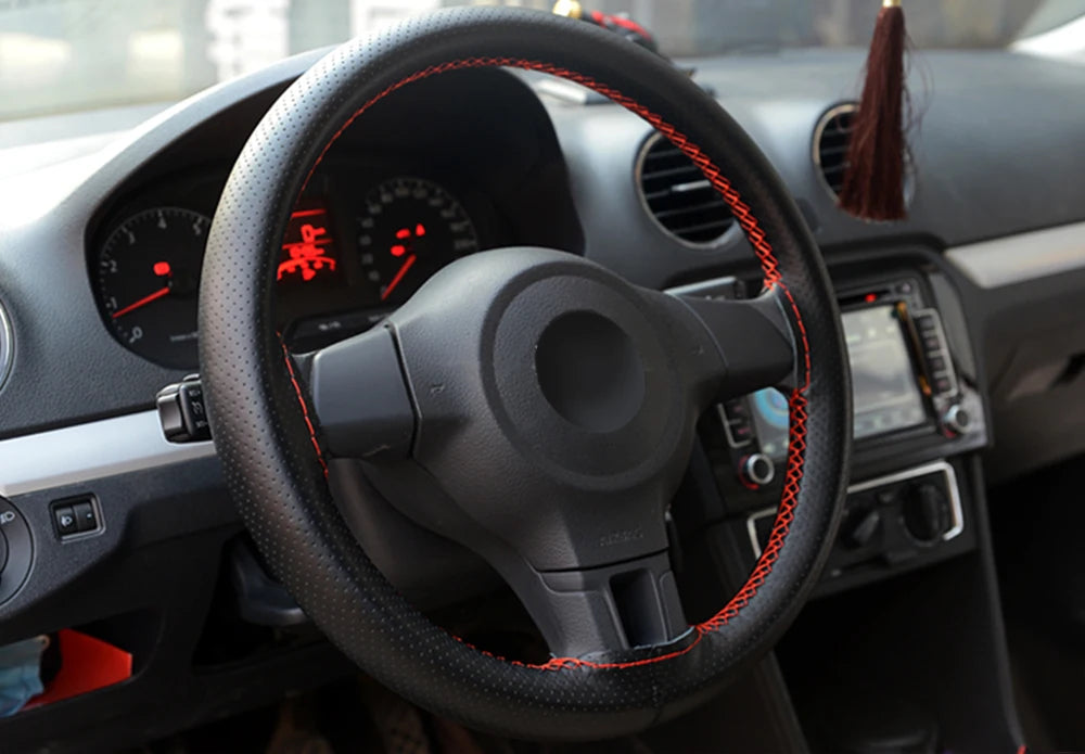 For Opel astra h j g insignia vectra c corsa d zafira b Acura Buick 1Set Car steering wheel cover Leather Hand stitching