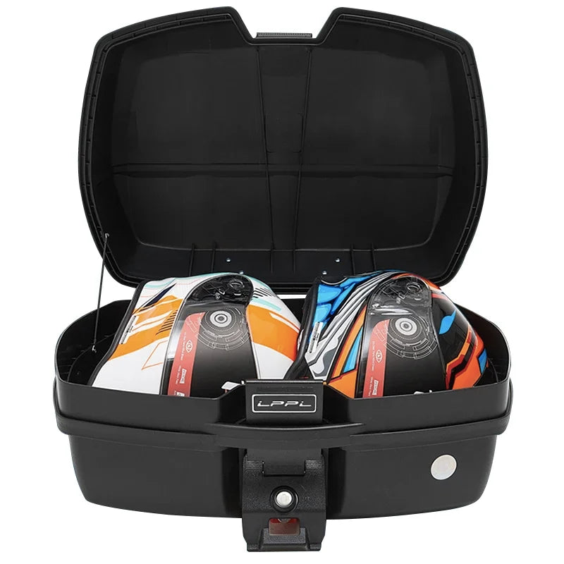 45L Motorcycle Tour Tail Box Motorcycle Luggage Box Top Case with 2 Keys Multifunctional  for Luggage Storage