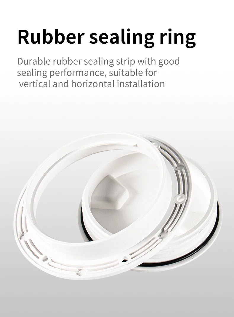 ABS Round Deck Inspection Access Hatch Cover Plastic White Black Boat Screw Out Deck Inspection Plate For Yacht Marine 4inch