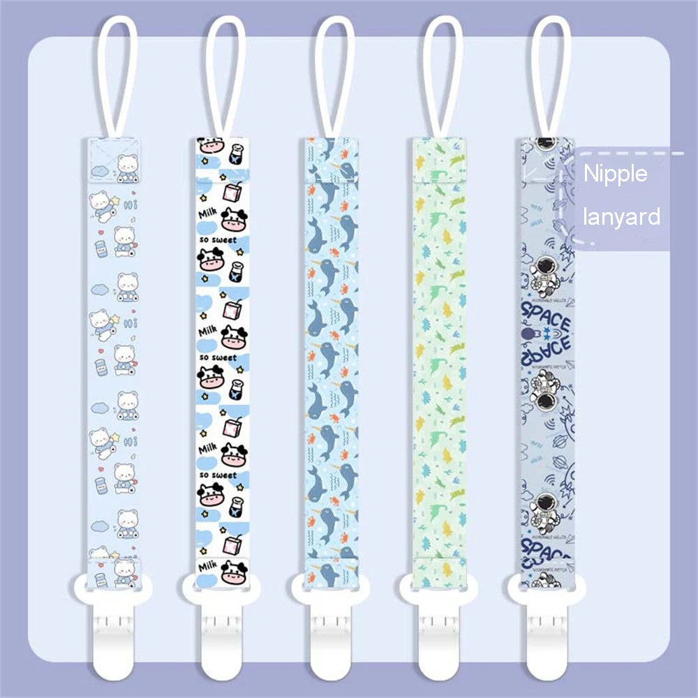 Baby Pacifier Clip Chain Ribbon Anti-lost Pacifier Holder Dummy Chains Toddler Nipple Soother Clips Baby Teether Toy Chew Gifts