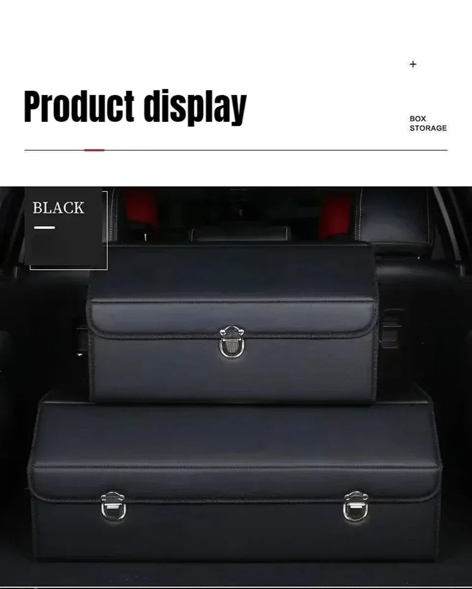 Car Trunk Storage Box Multipurpose Foldable Organizer with 3 Compartments  Extra Large Flexible Adjustment Car Seat Storage Bag