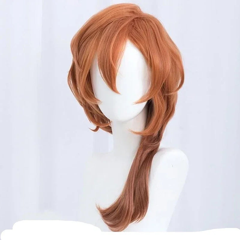 High Quality Anime Bungo Stray Dogs Chuya Nakahara Chuuya Cosplay Wig Heat Resistant Synthetic Hair Wigs