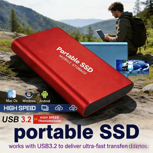 128TB USB3.1 Portable Solid State Drive External Hard Disk Type-C High Speed Data Backup Storage Device for Desktop PC