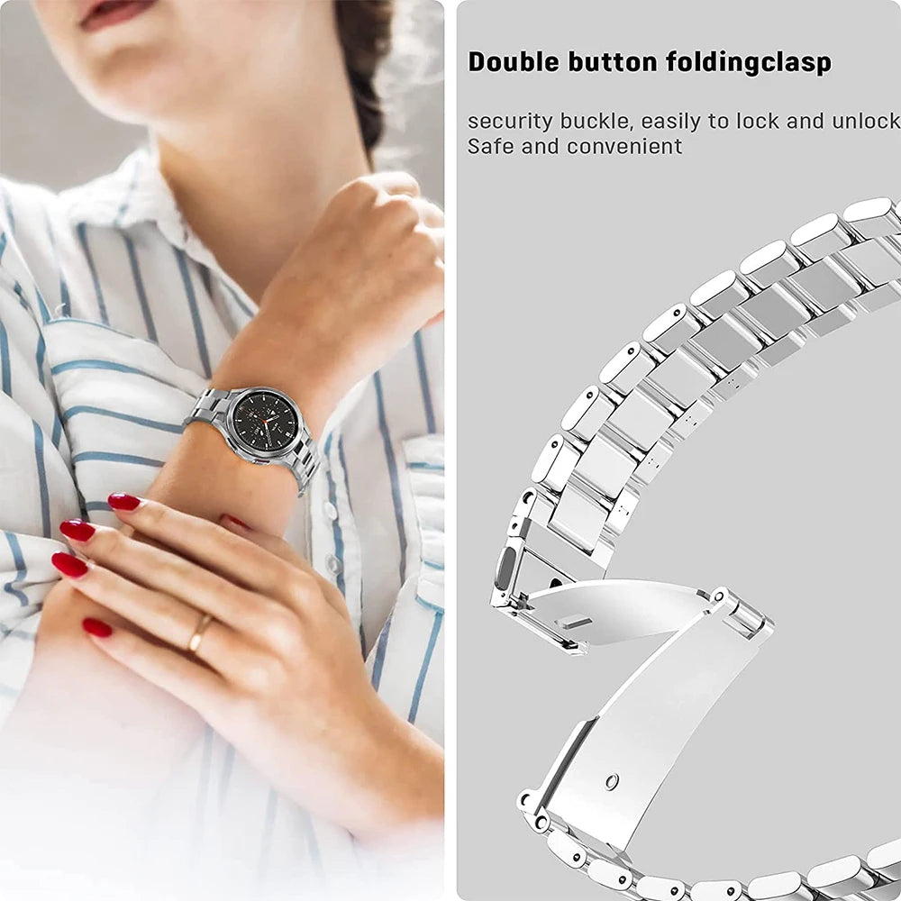 Metal Strap for Samsung Galaxy Watch 5 Pro 45mm 7 6 5 4 44mm 40mm Curved Interface Wristband for Galaxy Watch 4/6 Classic Correa