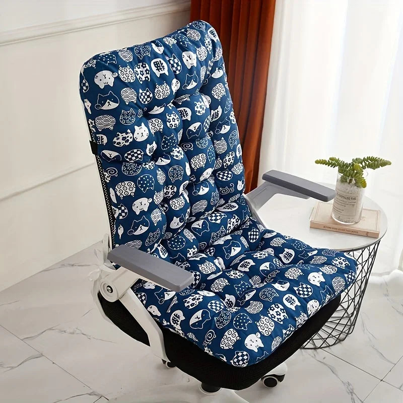 Ergonomic Office Chair Cushion with Integrated Backrest Support - Suitable for Multifunctional Use of Home and Car Seats