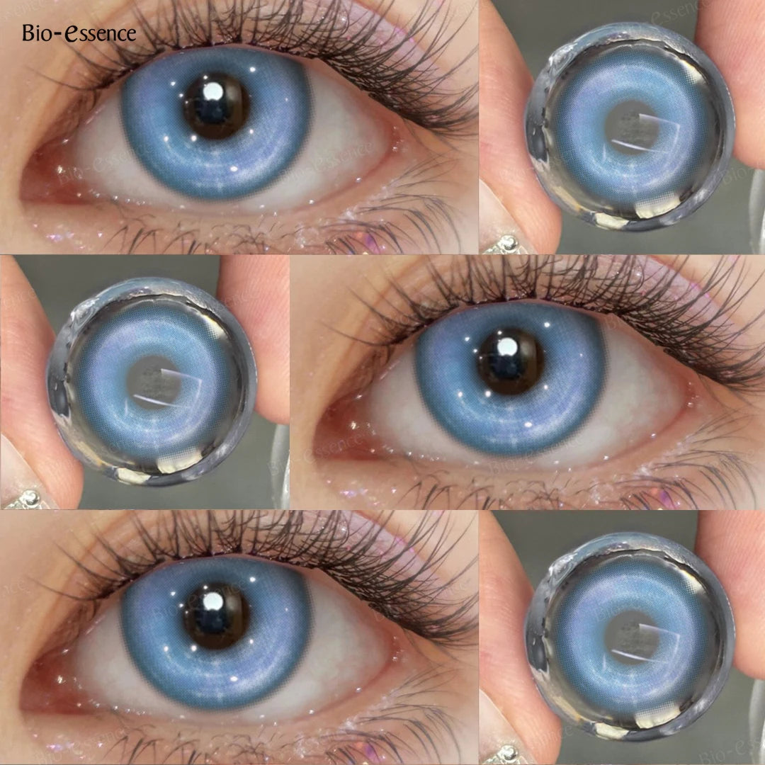 Contact Lenses for Halloween 2PCS Colored Contact Lenses Cosplay Purple Lenses 1Yearl Fashion Color Beauty Lenses Bio-essence