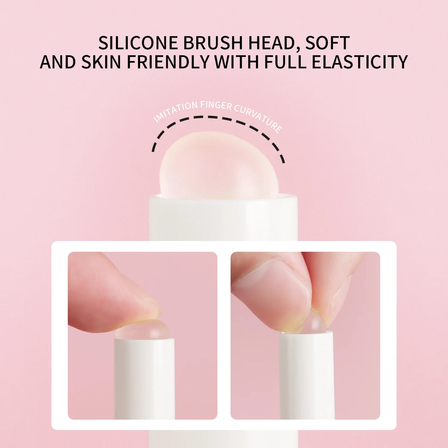 lip brush, 1pcs Plastic Cute Covered Portable for Smoother & Fuller Lip Appearance makeup brush For Making Up Supply