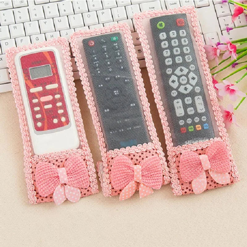 1~10PCS 3Sizes Shockproof Bow-knot Remote Case TV Remote Control Dust Protective Case for Home Electric Appliance