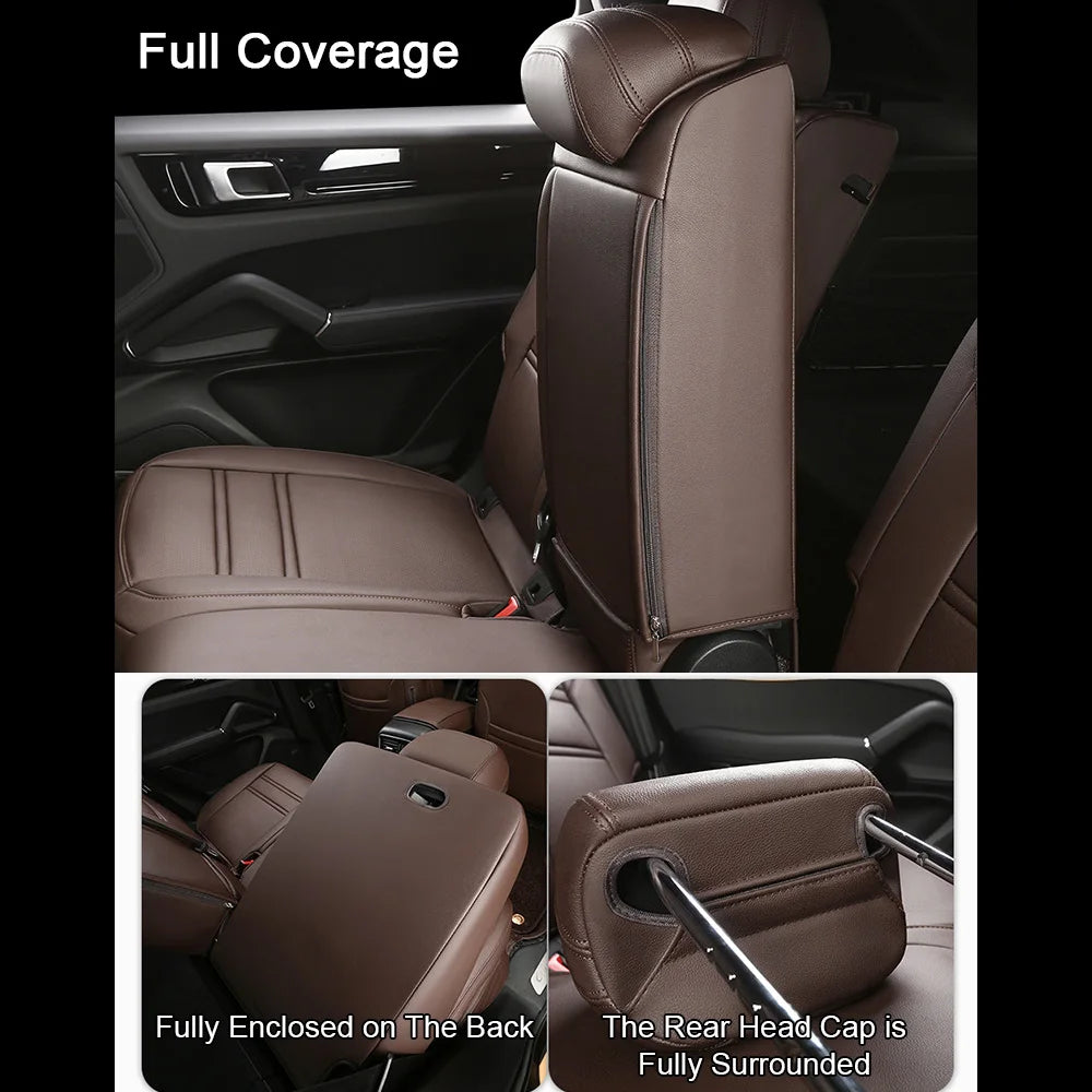 For Land Rover Range Rover Velar 2017 2018 2019 2020 Faux Leather Custom Car Seat Covers Full Set Interior Protector Accessories