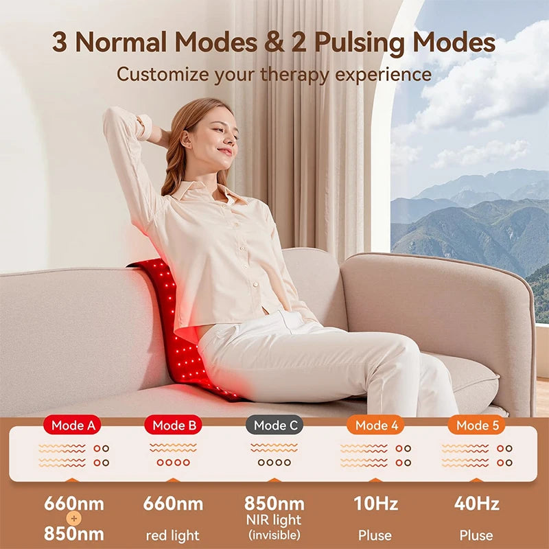 Red Infrared Light Therapy Pad skincare 325PCS 3 in1 LEDs far infrared Waist Back Shoulder Muscle Pain Yoga mat Relief Relax