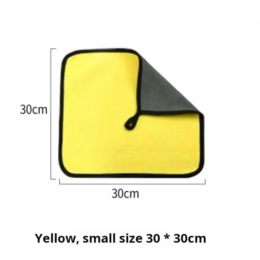 Wholesale and retail Car Wash Towels Cleaning Cloth Absorbent Dry Cloth General Purpose Microfiber Towel Thickened Yellow