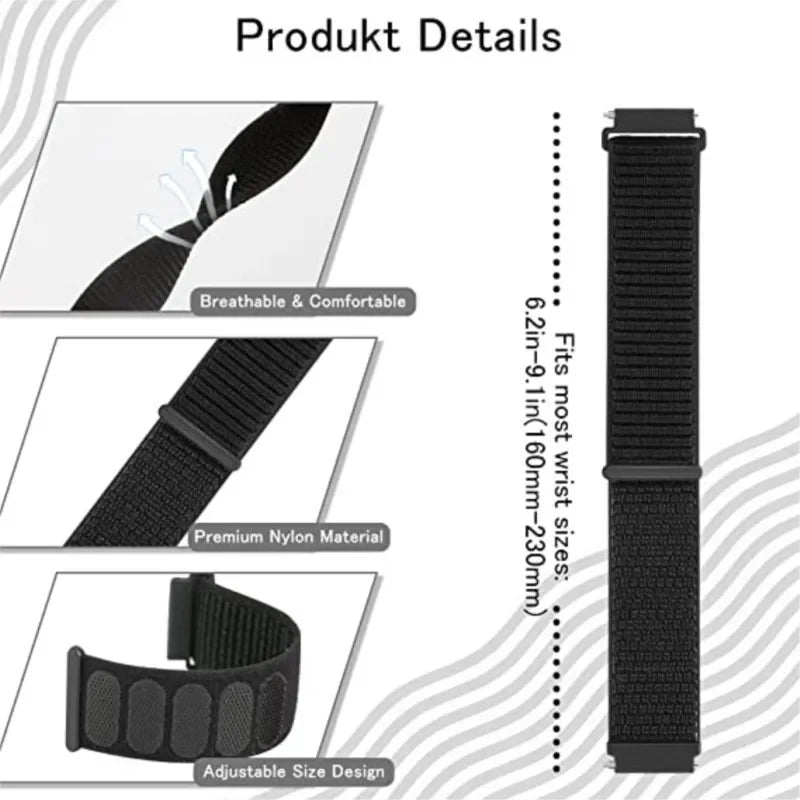 20mm Metal Chain Bracelet For Samsung Galaxy Watch 4 5 6 3 40mm 44mm Classic 42mm 46mm 43/47mm For Huawei GT3 GT4 Amazfit GTS