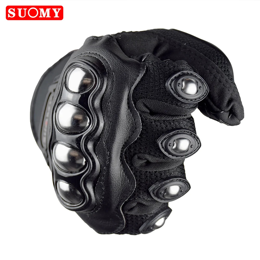 SUOMY Summer Full Finger Motorcycle Gloves Moto Luva Motocross Racing Gloves Motorbike Bicycle Cycling Riding Glove For Men Wome