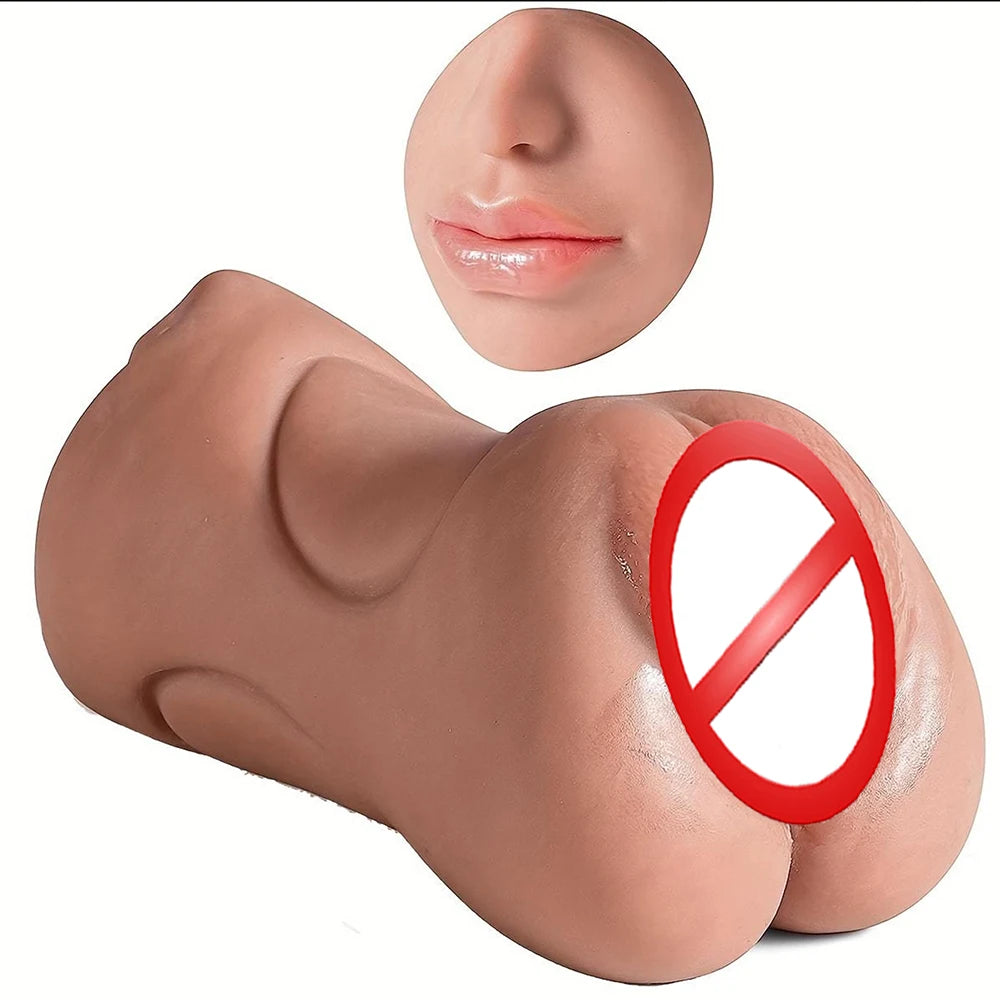 3 In 1 Vagina Stick Male Masturbator Sex Toys For Men Realistic Artificial Rubber Pussy Masturbation Blowjob Sexitoys Adults 18