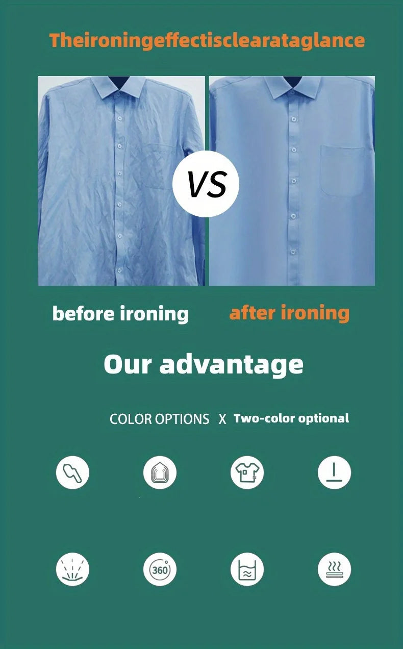 compact handheld steam iron -180 ° rotation, foldable design - convenient for travel and quick makeup repair - ultimate clothing