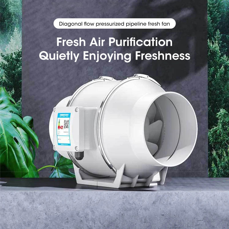 4 inch Exhaust Fan 220V EU Home Silent Inline Pipe Duct Fan Bathroom Extractor Ventilation Kitchen Toilet Wall Air Ventilator