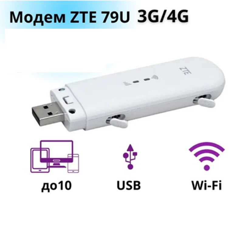 Unlocked ZTE MF79U Mobile WIFI Original 4G LTE USB Modem Portable Hotspot Sim Card Router