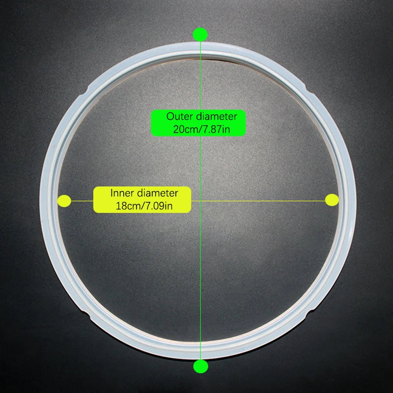 18/20/22/24cm Silicone Rubber Gasket Cooker Lid Sealing Ring Electric Pressure Cooker Replacement for 2-6L Cooker Gaskets