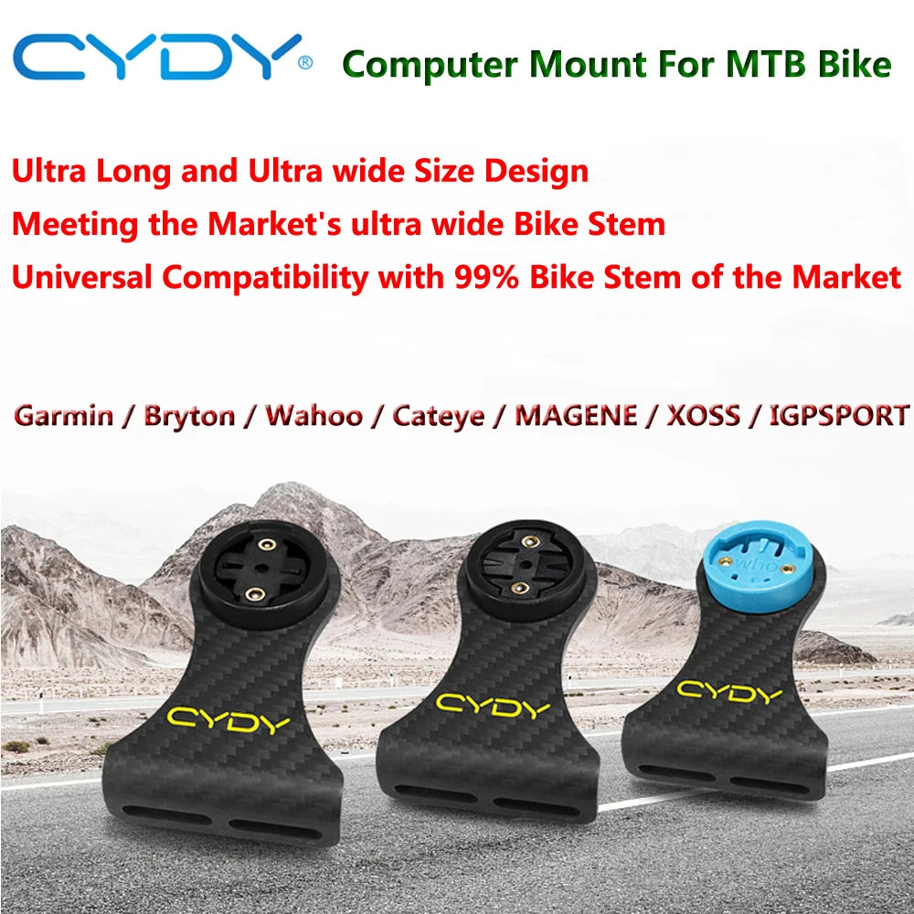 CYDY Carbon 3K Garmin Support For Bicycles Bryton Rider Whaoo Catey XOSS IGPSPORT MAGENE light holder MTB GPS Bike GOPRO Mount