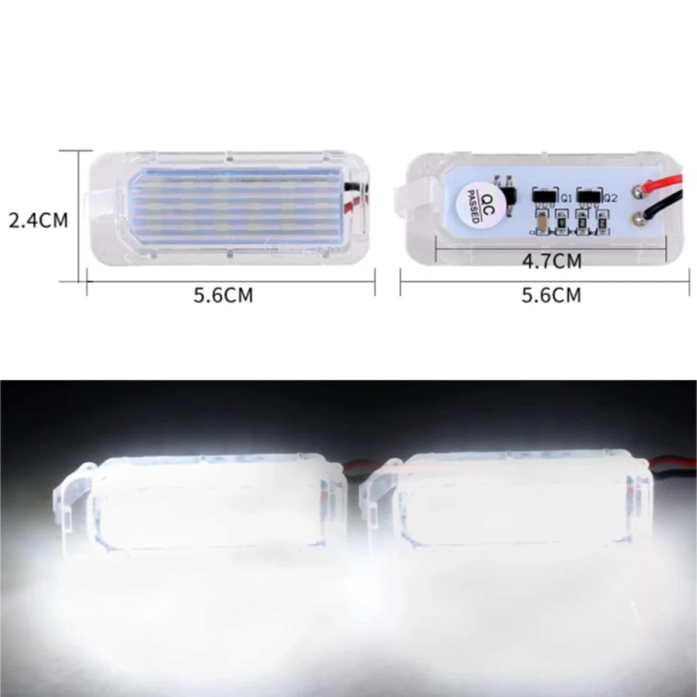 2pcs For Ford LED License Number Plate Light Focus 5D Fiesta Mondeo Kuga Galaxy Ranger Escape C-Max S-Max License Plate Light