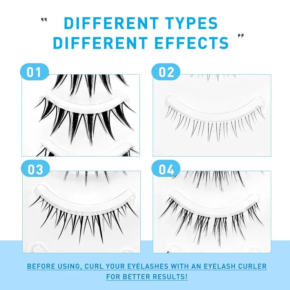 5Pairs Lashes Premade Fan A/M Shape 3D Spikes Cluster Eyelash Mix Extension Makeup Super Natural Wispy DIY Premade Peduncle