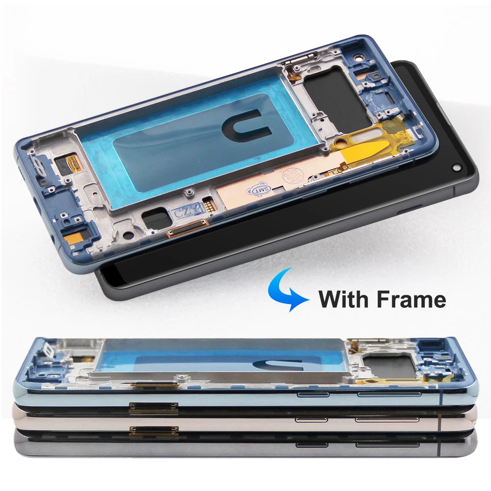 Screen for Samsung Galaxy S10 Plus S10+ G975 G975F Lcd Display Digital Touch Screen  with Frame for Samsung Galaxy S10 Assembly