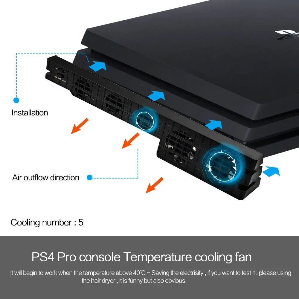 Cooling Fan Cooler DC 5V For Sony PS4 Pro Slim Game Console Playstation Play Station PS 4 Refrigerator USB Ventilator Portable