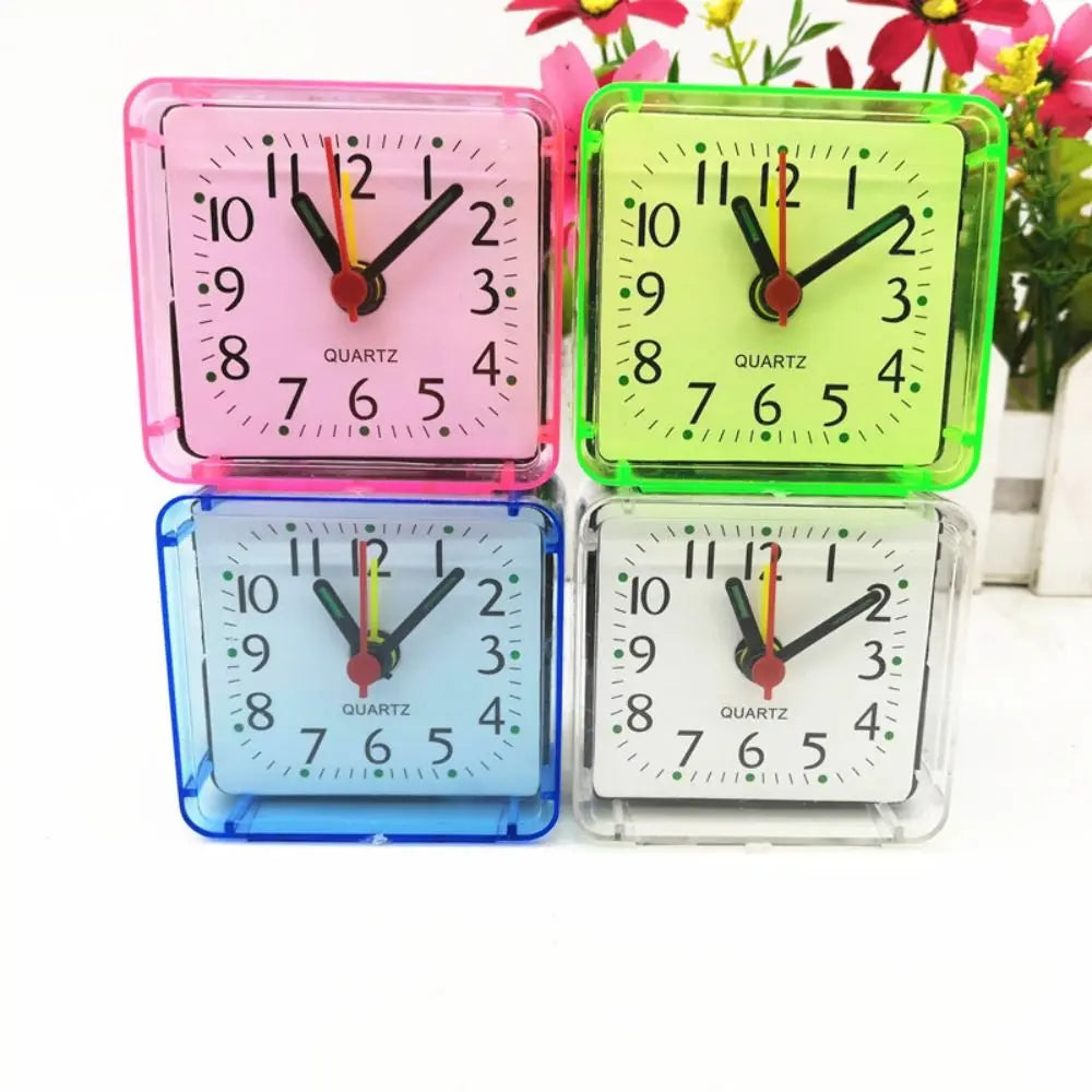 Mini Table Mute Clock Square Jelly Color Creative Alarm Clock