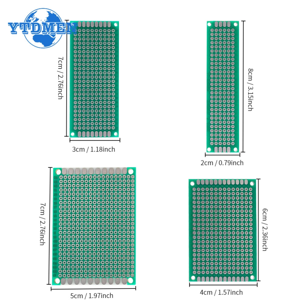 1/5PCS PCB Board Green Single Side Prototype Boards 2x8CM 3x7CM 4x6CM 5x7CM 6x8CM 7x9CM 8x12CM 9x15CM 10x10CM 10x15CM 10x22CM