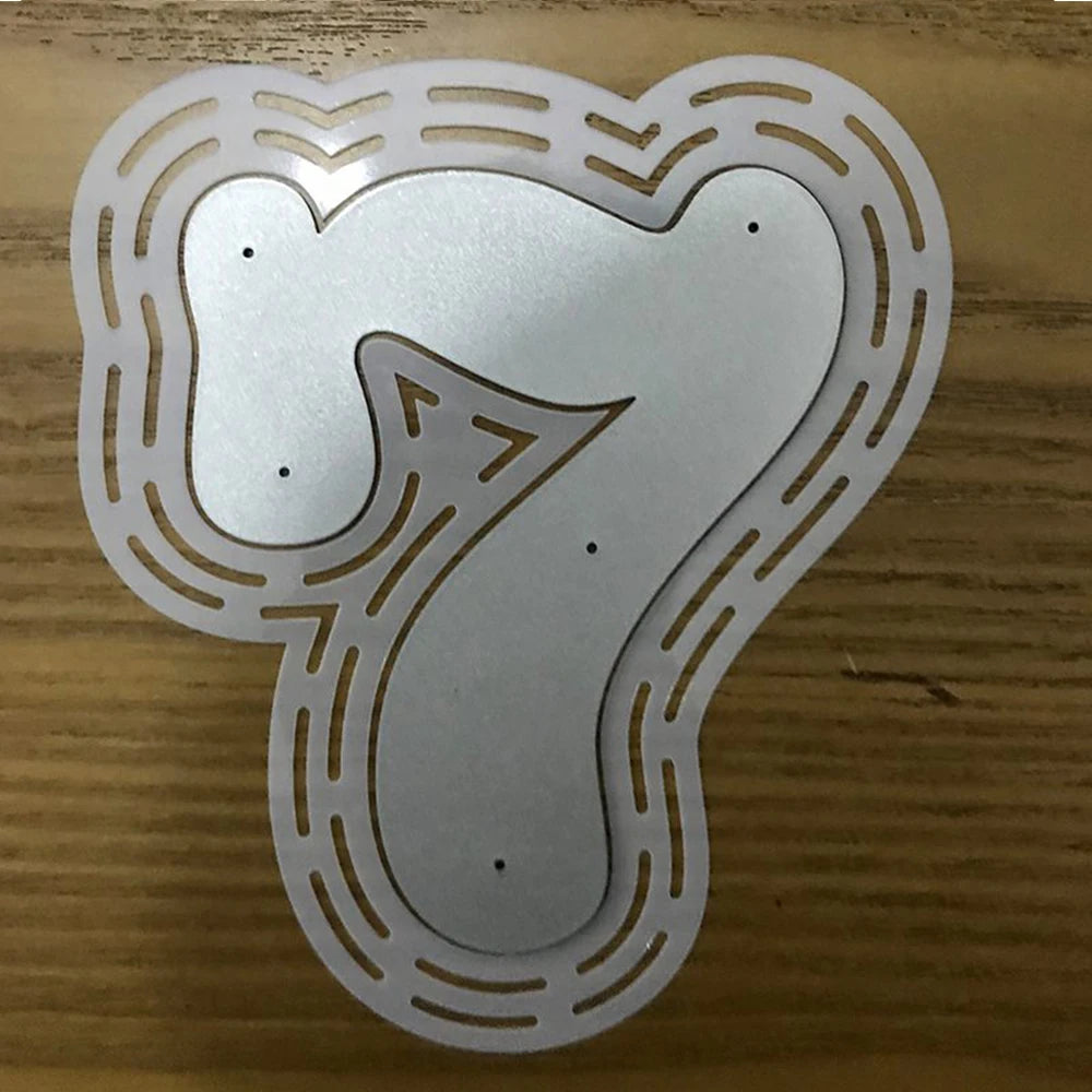 2pcs Big Size 0-9 Numbers Cutting Dies And Plastic Stencils Set For DIY Scrapbooking Album Card Making Decoration Paper Craft