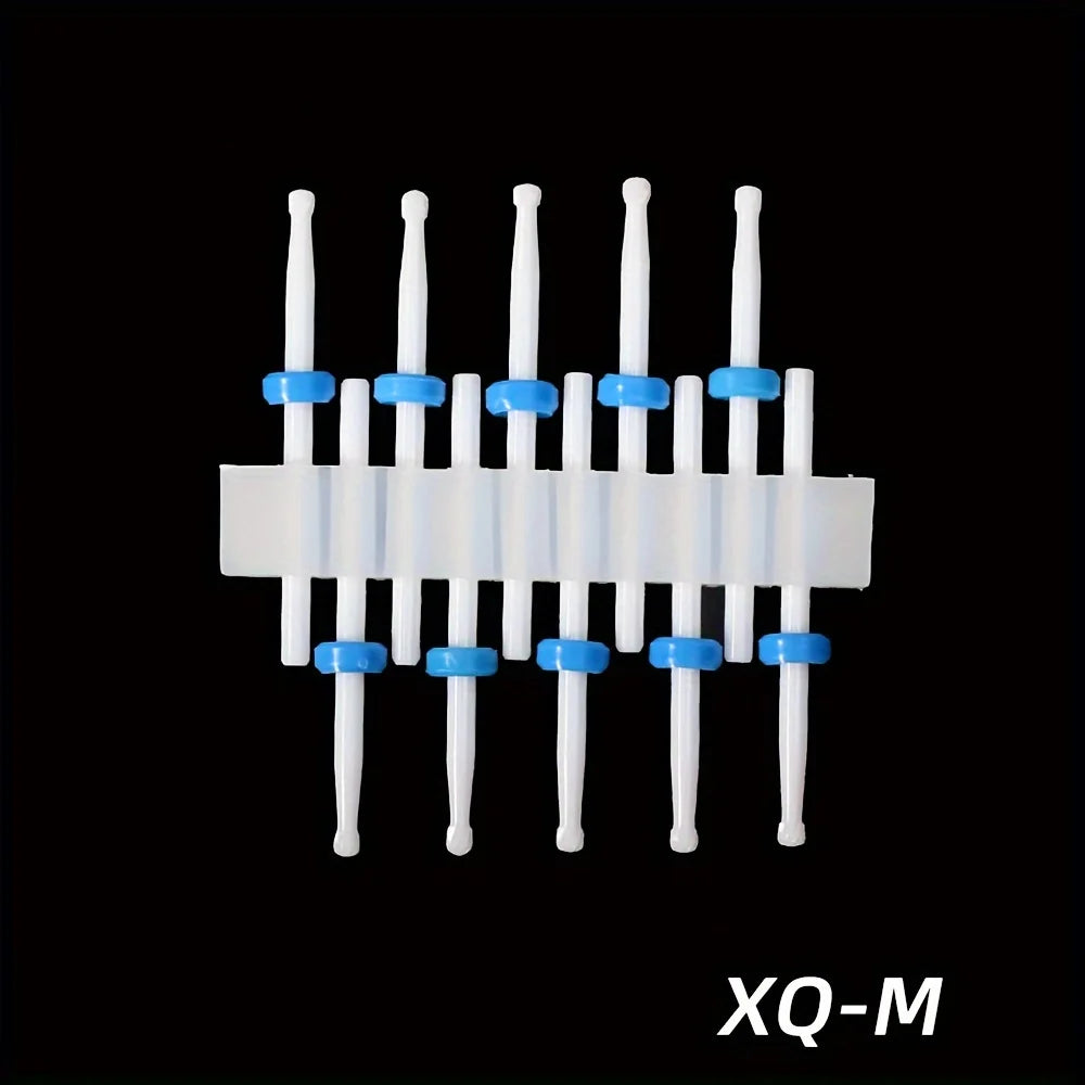 10pcs Ceramic Nail Drill Bits Set, Electric Manicure & Pedicure Milling Cutter, For Nail Polishing Machine