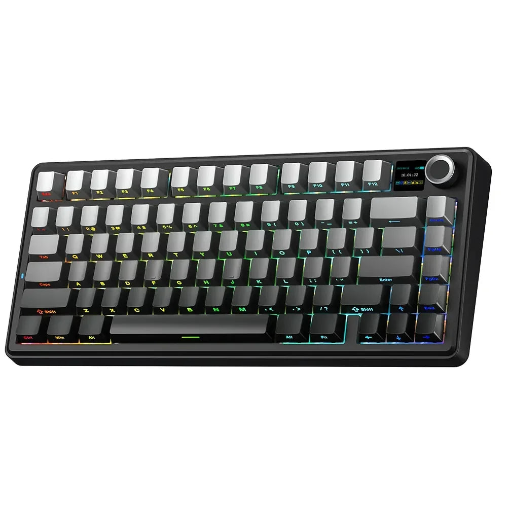 AULA F75 MAX Gaming Keyboard Three-mode connection 75% Layout Gasket Structure Hot-Swap RGB E-sports Keyboard Game Accessories