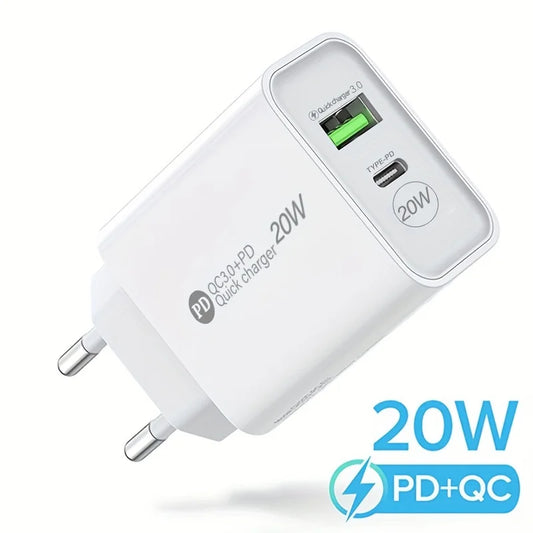 PD 20W Charger USB Type C Charger Phone Charger Fast Charging For iPhone 14 Xiaomi Samsung Quick Charge 3.0 USB C Power Adapter