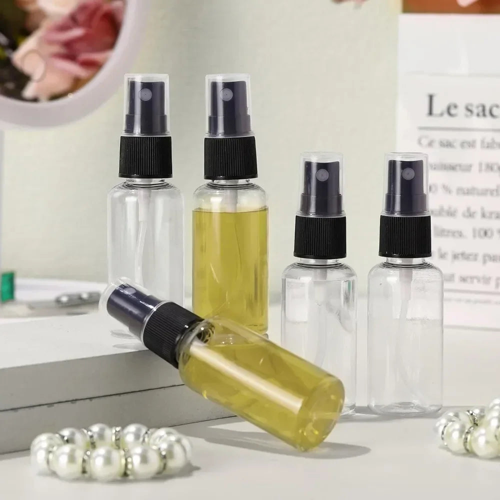 50PCS 10/20/30/50/60/100ml Refillable Empty Portable Clear Plastic Bottle Fine Mist Spray Alcohol Travel Perfume Atomizer Bottle