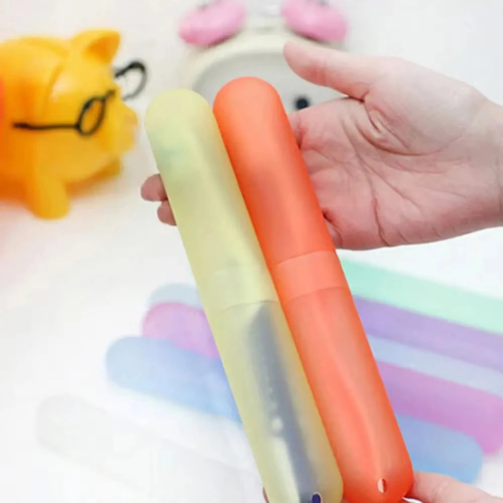 ravel Portable Toothbrush Box, Breathable Toothbrush Storage Box, Frosted Dustproof Toothbrush Protection Box, Toothbrush Cover