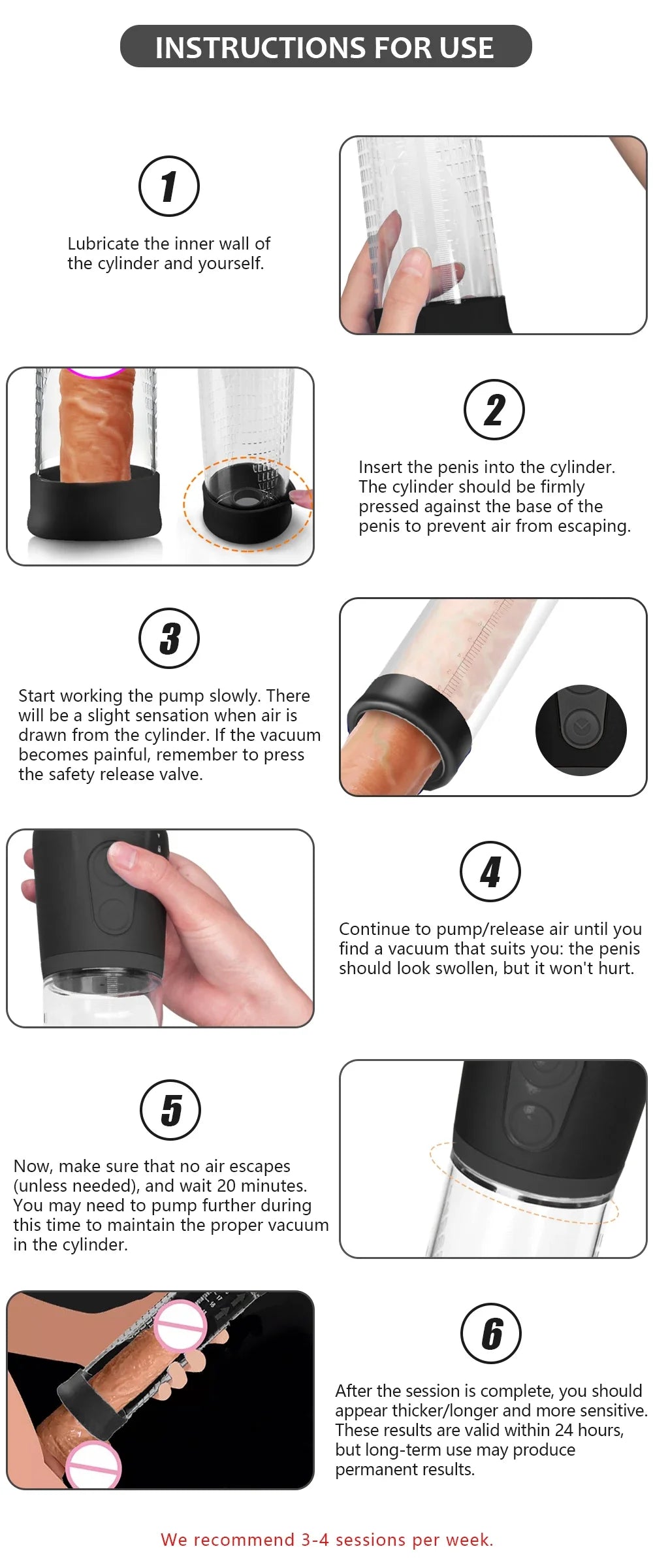 Sex Toys Electric Penis Pump Penis Enlarger Vacuum Pump for Men Adult Male Masturbator Penile Bigger Trainer Penis Enlargement