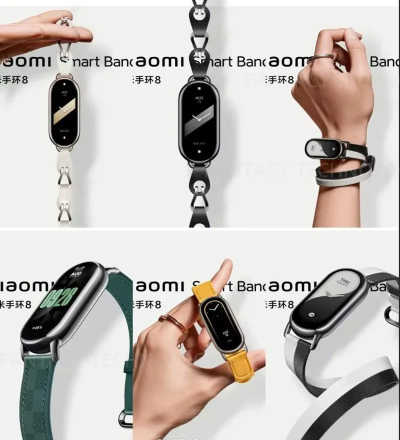 Global Version Xiaomi Smart Band 8 Blood Oxygen Monitor 1.62'' AMOLED Screen 16 Days Battery Life